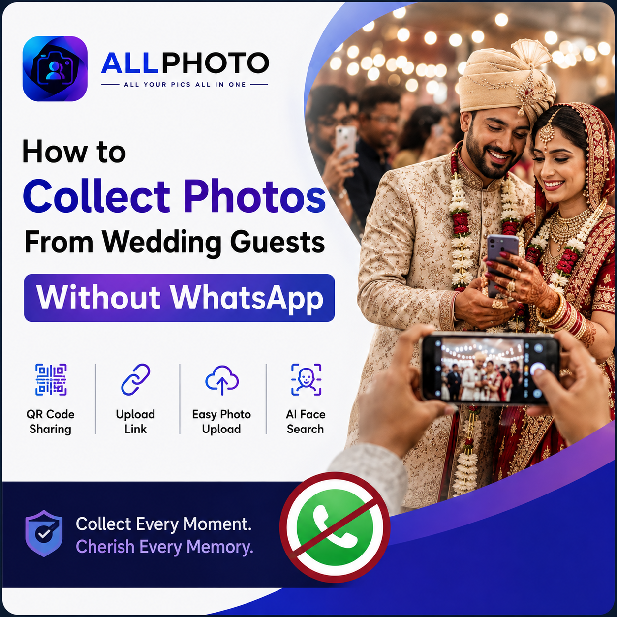 How to Collect Photos From Wedding Guests Without WhatsApp